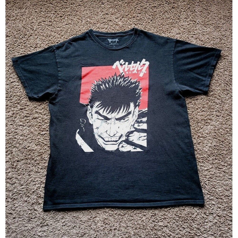 Berserk T-Shirt Men's Size Large Black Anime Graphic Tee Short Sleeve